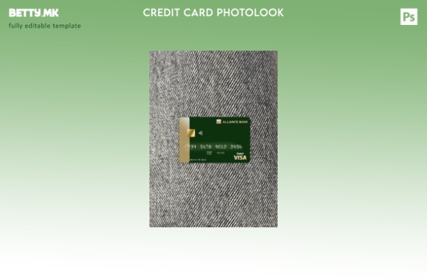 модерен стил Австриска Алијанса банка виза картичка photolook пред шаблон